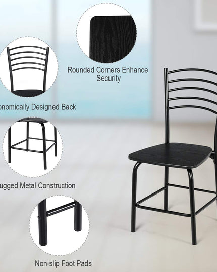 Giantex 5 PCS Dining Table Set 4 Person Modern Kitchen Table and 4 Chairs