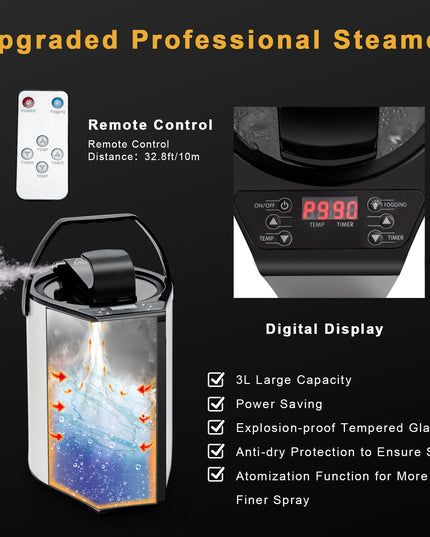 Giantex Portable Steam Sauna, Personal Therapeutic Sauna for Detox, Temperature & Timer Adjustable