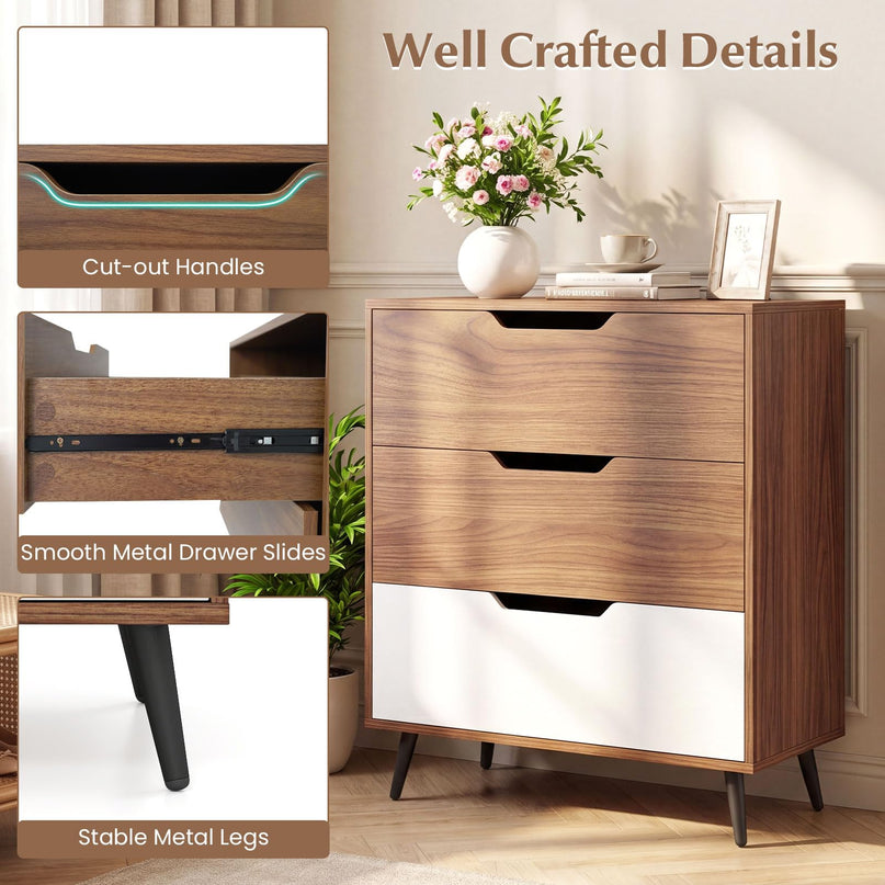 Giantex 3-Drawer Dresser Chest of Drawers