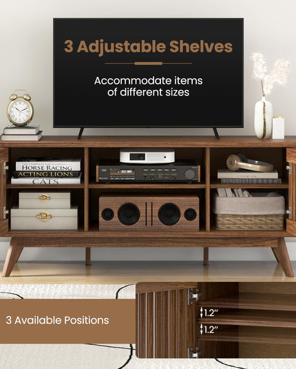 Giantex TV Stand for TVs Mid Century Modern Entertainment Center