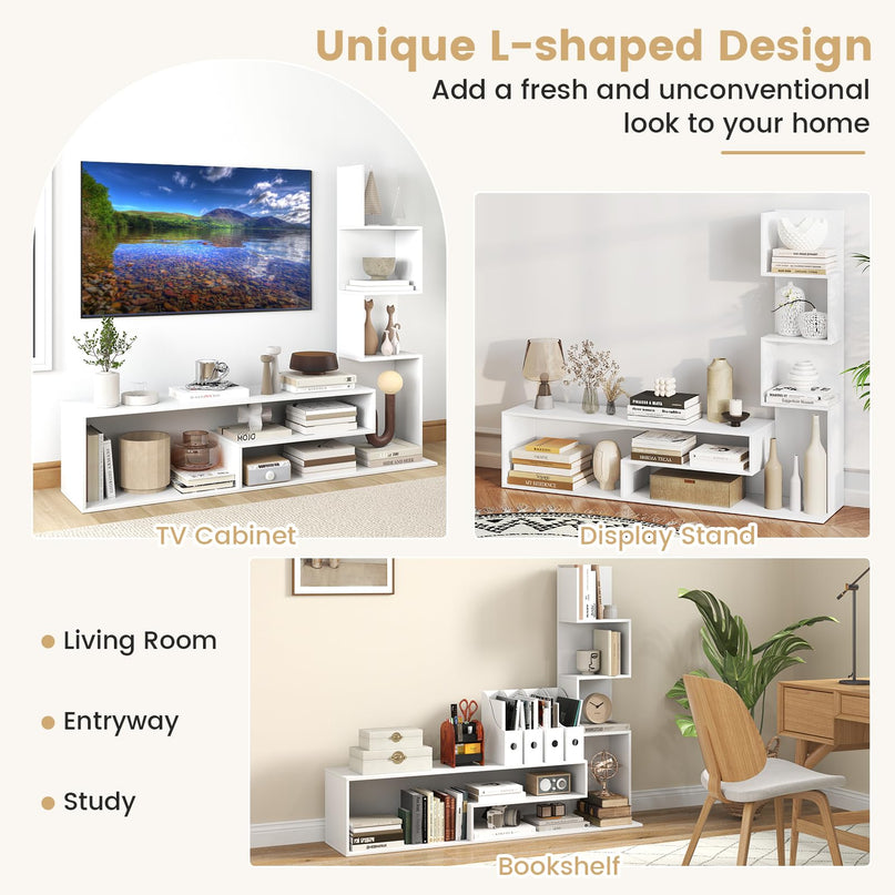 Giantex Book Shelf TV Stand for 50 Inch TV