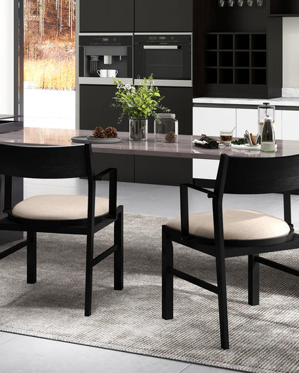 Dining Chairs Set of 2 or 4, Accent Armchairs with Padded Seat