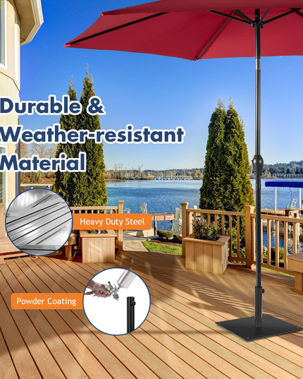 Giantex 35lbs Patio Umbrella Base, Suitable for 1.6''-1.9'' Umbrella Poles (20'' x 20'')