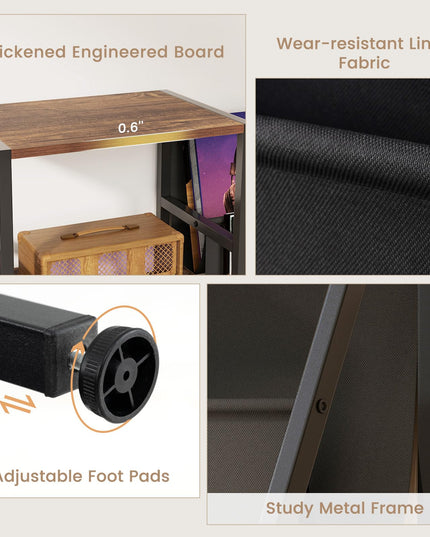 Giantex Record Player Stand with Vinyl Storage
