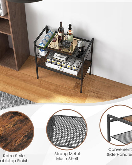 Giantex 3-Tier Storage Rack, 24" Compact Shelving Unit Storage Shelves with Unique Removable Panel for Different Heights