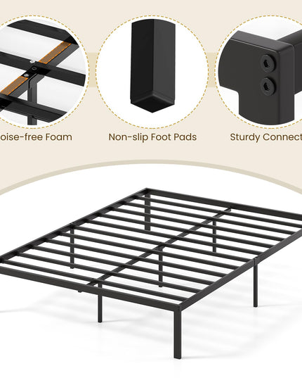 Giantex 12 Inch Metal Platform Bed Frame with Steel Slats Support