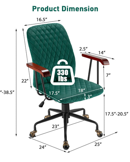 Giantex Velvet Home Office Desk Chair
