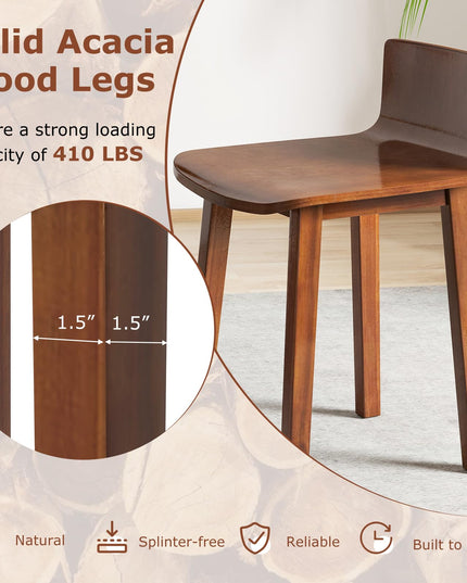 Giantex Wood Dining Chairs Set of 2/4 for Home Living Room