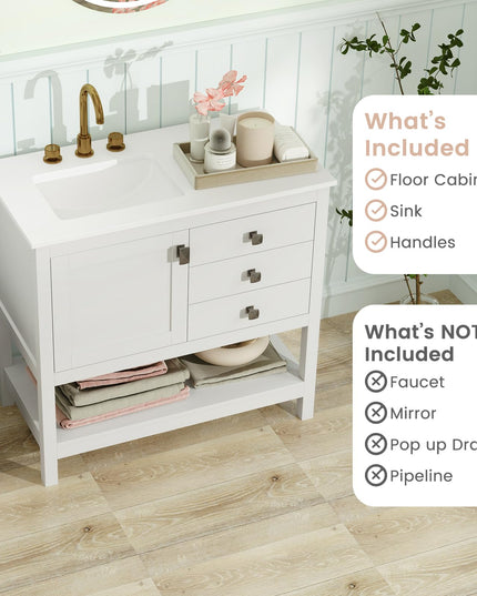 Giantex Bathroom Vanity with Ceramic Sink