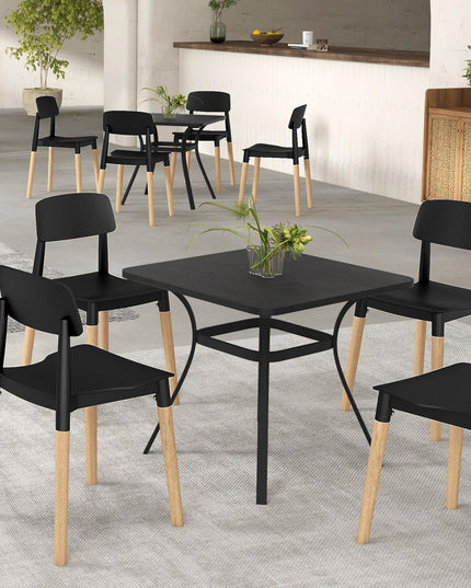 Giantex Wooden Dining Chairs Set of 4, Modern Dining Side Chairs Set w/Ergonomic Backrest, Wide Seat & Sturdy Wooden Legs
