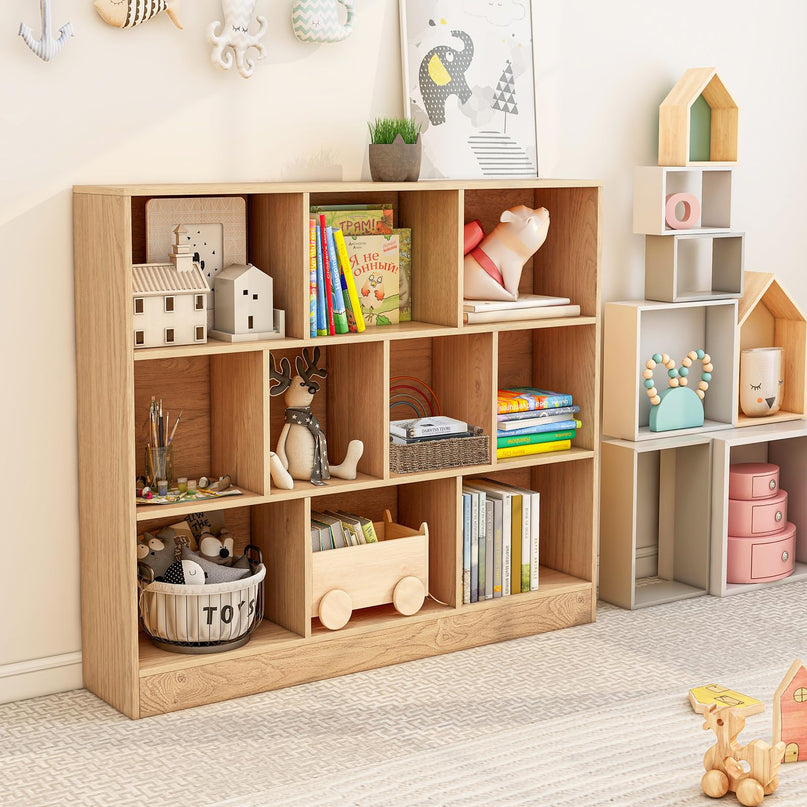 Giantex 4-Tier Freestanding Bookshelf with 10 Open Compartments ( 47.5" x 9.5" x 41" )