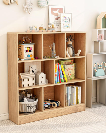 Giantex 8 Cube Bookcase, 4-Tier Freestanding Bookshelf w/ 8 Open Compartments, 2 Anti-Tipping Kits