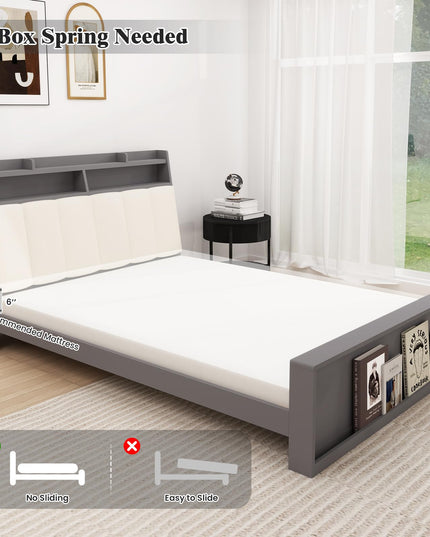 Giantex Full Size Bed Frame with Storage