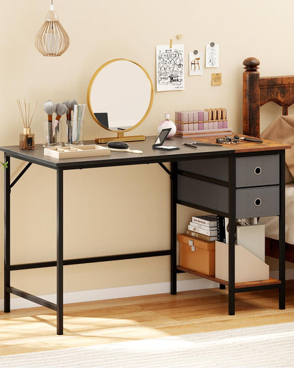 Giantex 48" Computer Desk with 2 Fabric Drawers