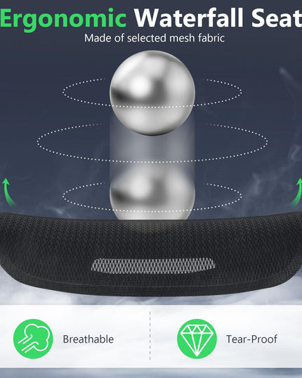 Giantex Ergonomic Desk Chair with Rotating Headrest & Adjustable Lumbar Support