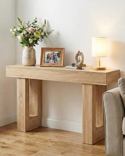 Giantex 63" Farmhouse Console Table Wooden Narrow Entryway Table