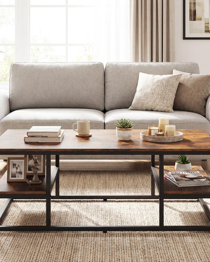 Giantex 43" Rectangular Modern Coffee Table with Storage
