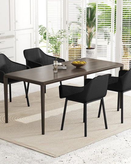 Giantex Plastic Dining Chairs w/Breathable Mesh Backrest Wide Seat Sturdy Supporting Legs