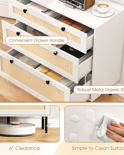 Giantex 3 Drawer Dresser for Bedroom with Anti-toppling Device