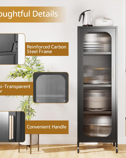 Armoire de rangement mobile à 5 niveaux Giantex