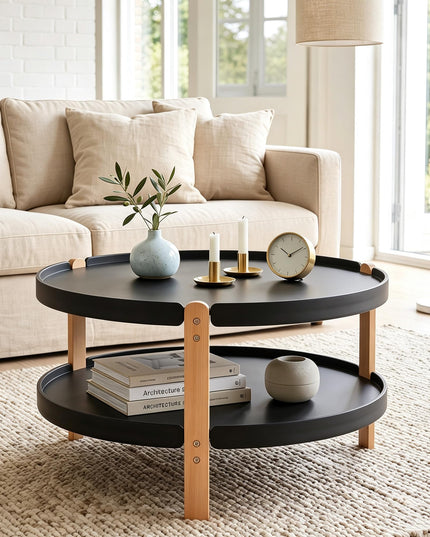 GIANTEX 31" Round Coffee Table with Storage
