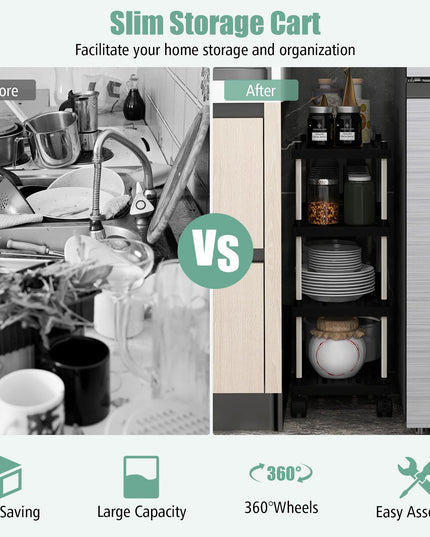 Giantex Kitchen Slim Storage Cart