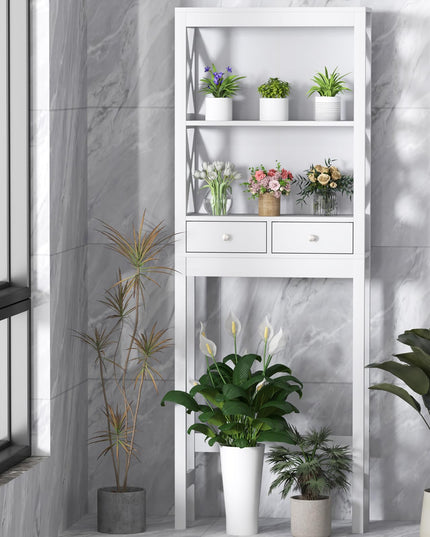Giantex Over The Toilet Storage Cabinet, 65" Tall Freestanding Bathroom Organizer with Open Shelves
