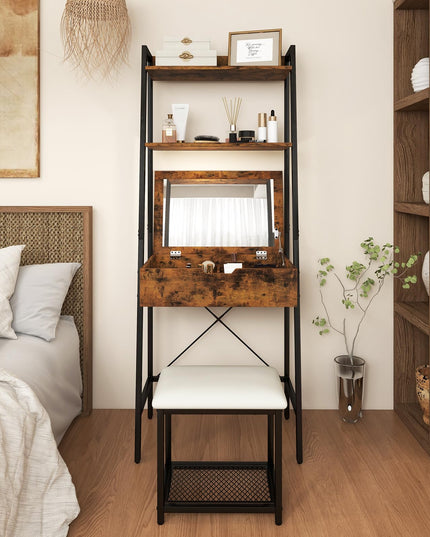 CHARMAID Ladder Vanity Desk Set