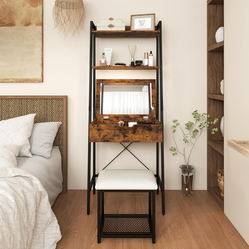 CHARMAID Ladder Vanity Desk Set