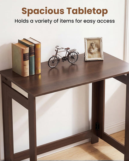 Giantex 32" Narrow Folding Console Table with Foldable Legs