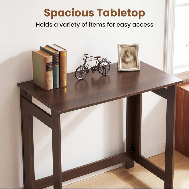 Giantex 32" Narrow Folding Console Table with Foldable Legs