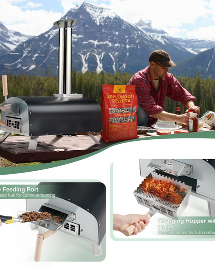 Giantex Pizza Oven, Outdoor Wood Fired Pizza Oven