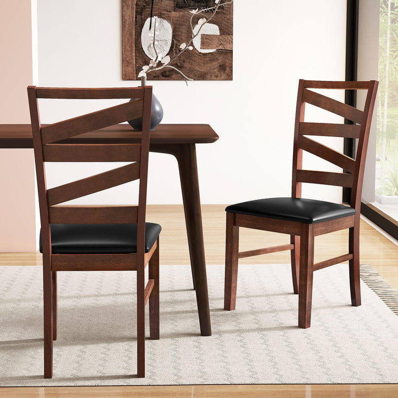 Giantex Wooden Dining Chairs Set of 2/4 for Dining Room