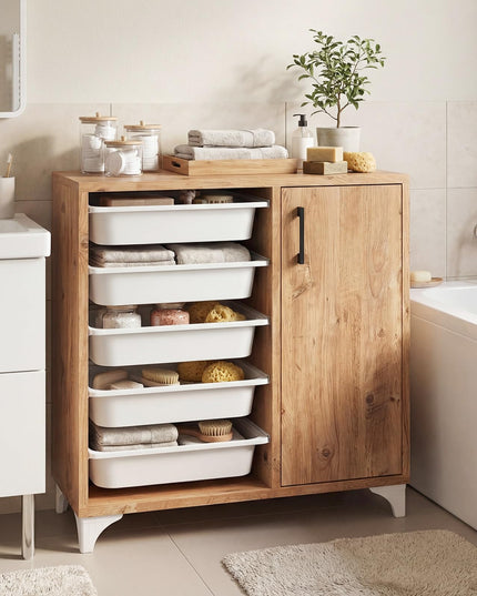 Giantex Buffet Cabinet Sideboard with Plastic Storage Drawer for Kitchen Living Room