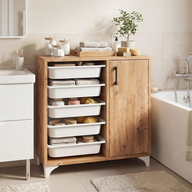 Buffet de salle à manger Giantex avec tiroir de rangement en plastique pour cuisine et salon