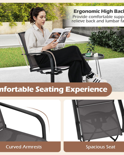 Giantex Outdoor Swivel Chairs Set of 2/4