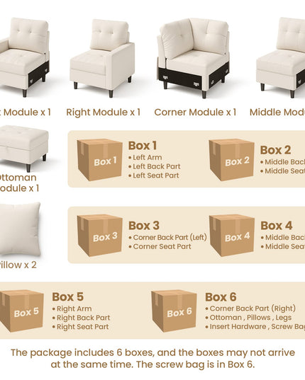 Giantex Modular Sectional Sofa Couch