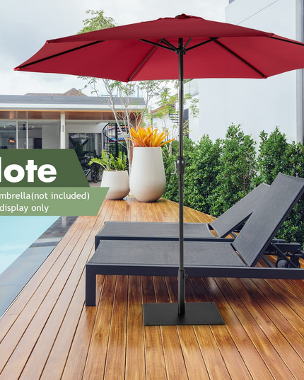 42lbs Patio Umbrella Base, Suitable for 1.6''-1.9'' Umbrella Poles