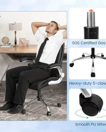 Giantex Executive Office Chair, Ergonomic PU Leather Desk Chair