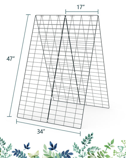 Giantex 4 Panels Cucumber Trellis A-Frame Garden Trellis for Plant Climbing