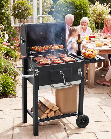 Giantex Outdoor Charcoal Grill with Foldable Side Shelf