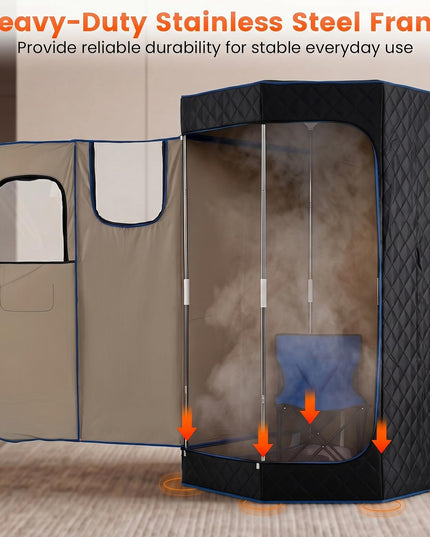 Giantex 3L Portable Steam Sauna Fast-Heat Large Pentagon Sauna Box