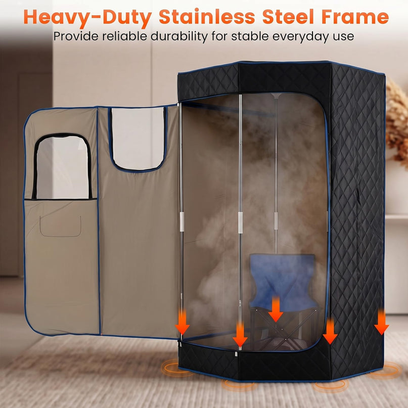 Giantex 3L Portable Steam Sauna Fast-Heat Large Pentagon Sauna Box