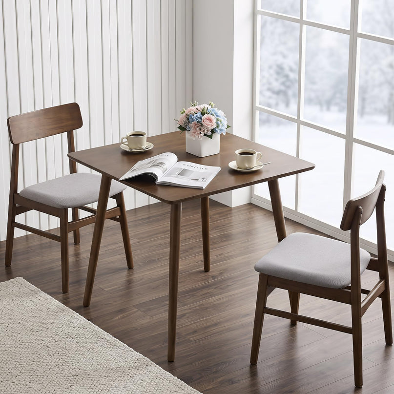 GIANTEX 27.6" Small Dining Table for 2-4 w/Solid Rubber Wood Legs