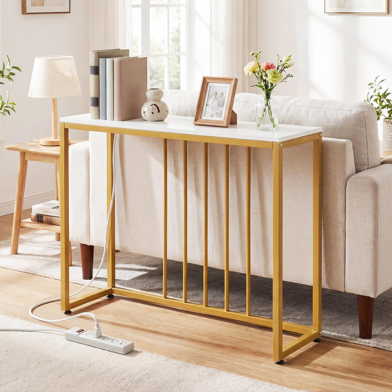 Giantex Console Table with Charging Station for Living Room