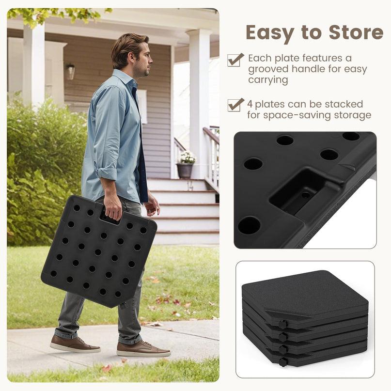 Giantex 225 lbs Fillable Patio Offset Umbrella Base