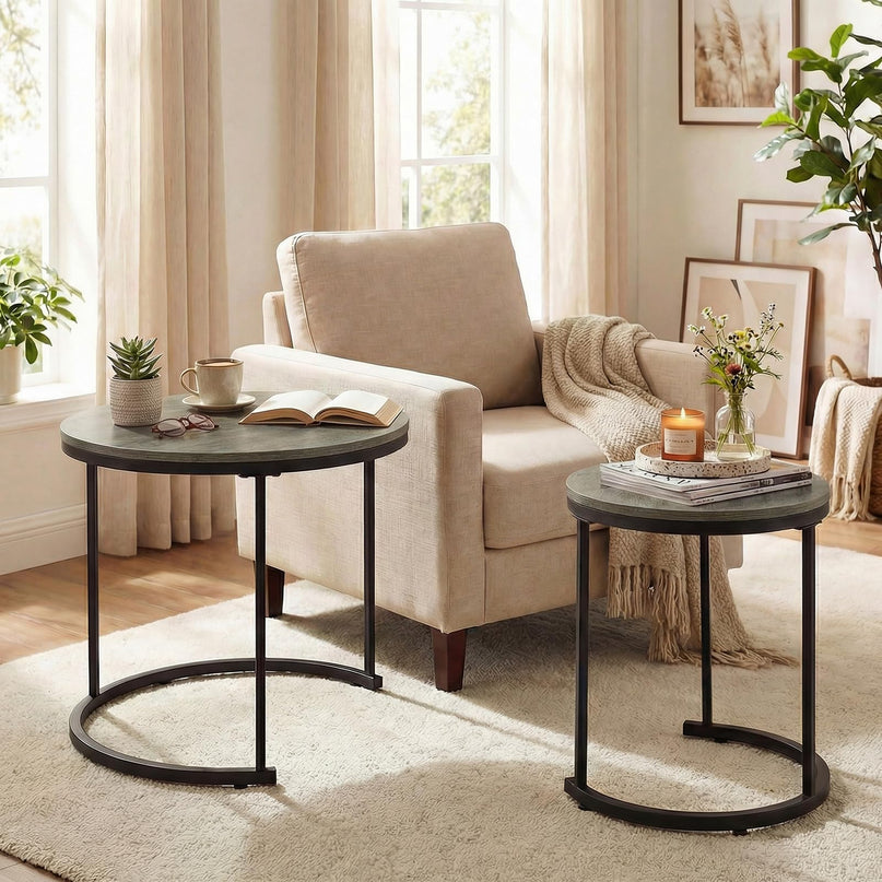 Tables basses gigognes Giantex (lot de 2) pour salon