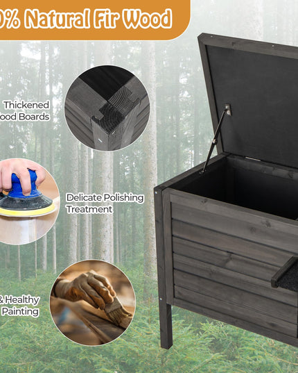 Giantex Outdoor Cat House - Weatherproof Feral Cat Shelter with All-Round Foam Insulated