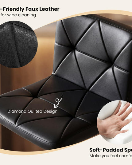 Giantex Adjustable Bar Chairs with Back and Footrest for Kitchen Island