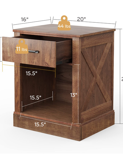 Wooden Sofa Side Table for Bedroom Office Study